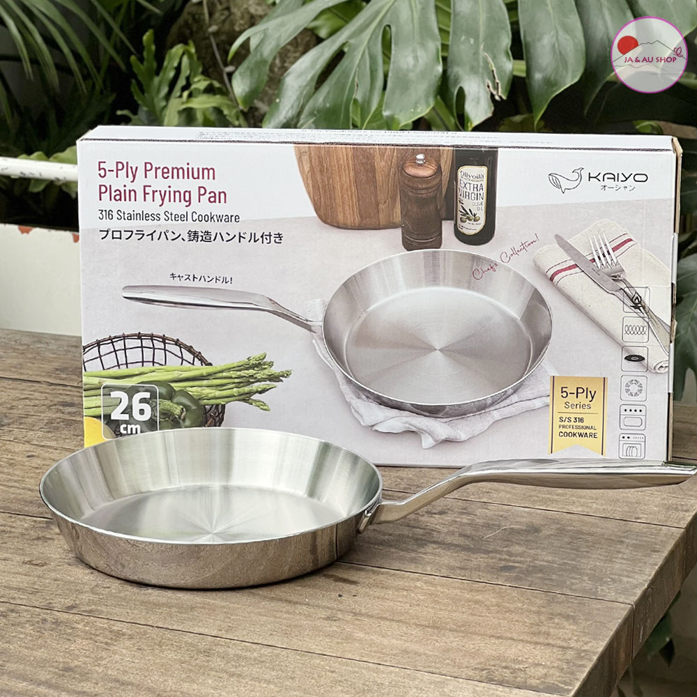 Chảo Inox 316 Liền Khối 5-Ply Premium Kaiyo 26cm 5