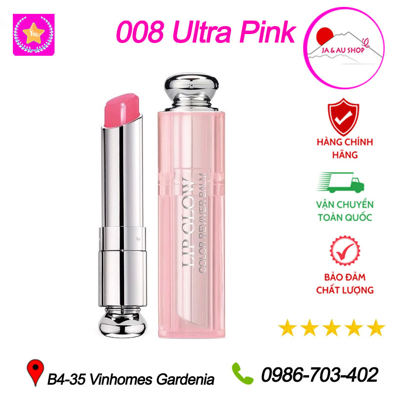 Son Dưỡng Môi Dior Addict Lip Glow Backstage Pros  008 Ultra Pink