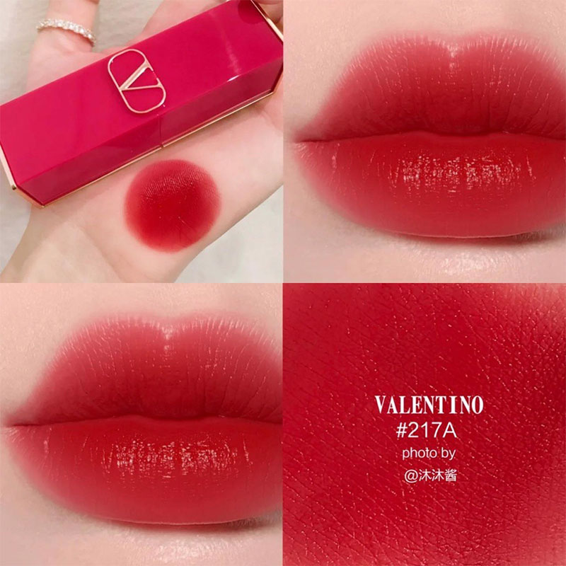 Son Rosso Valentino Satin Lipstick Mini 1g - 217A Ethereal Red 6