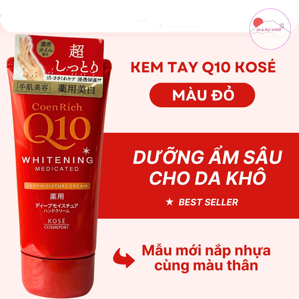 Kem Dưỡng Da Tay Kose Coen Rich Q10 80g - Màu Đỏ Chống Lão Hóa Chuyên Sâu