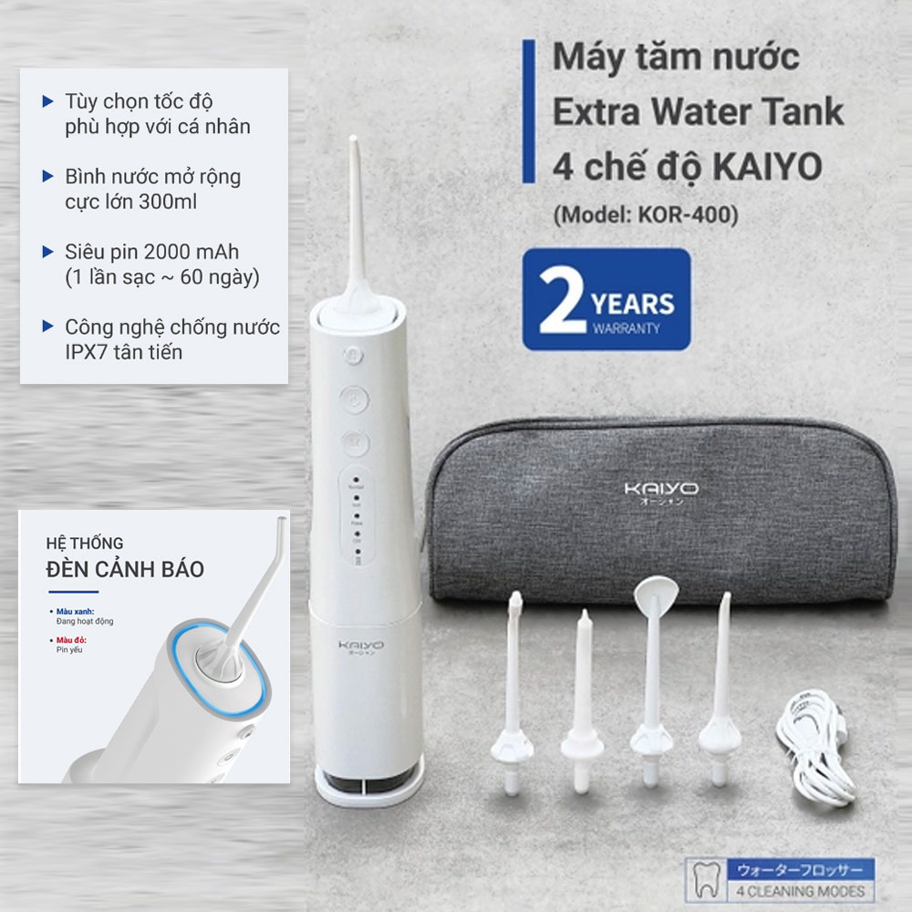 Máy Tăm Nước Kaiyo Extra Water Tank 4 chế độ 11