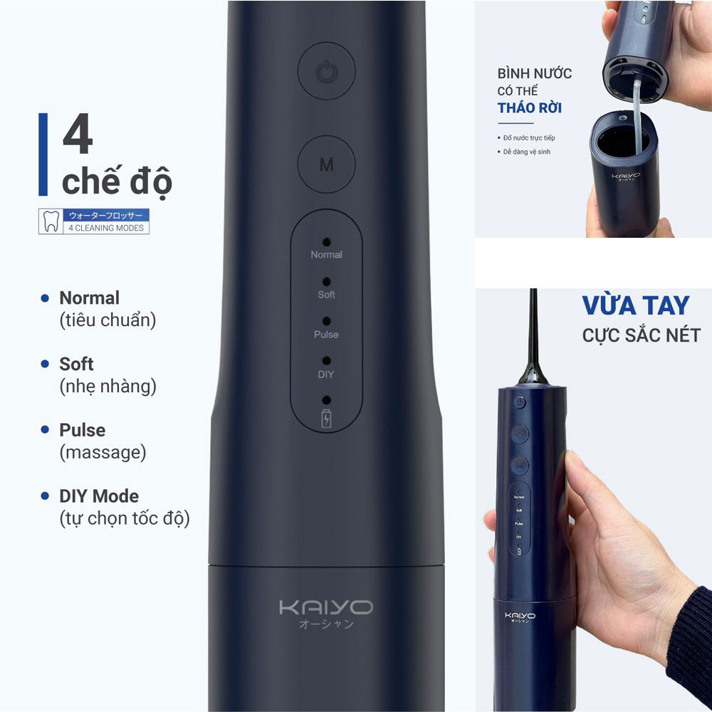Máy Tăm Nước Kaiyo Extra Water Tank 4 chế độ 13