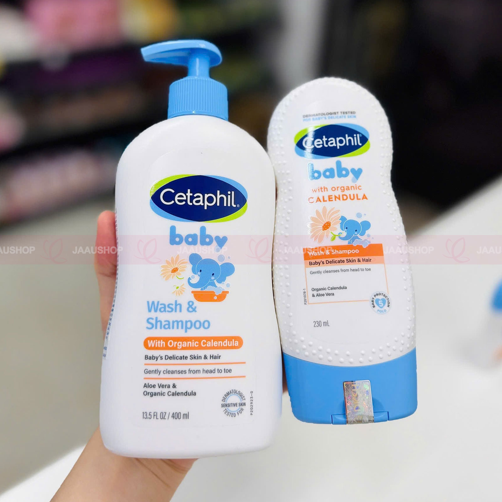 Sữa tắm gội cho bé Cetaphil Baby hoa cúc Calendula Đức 9