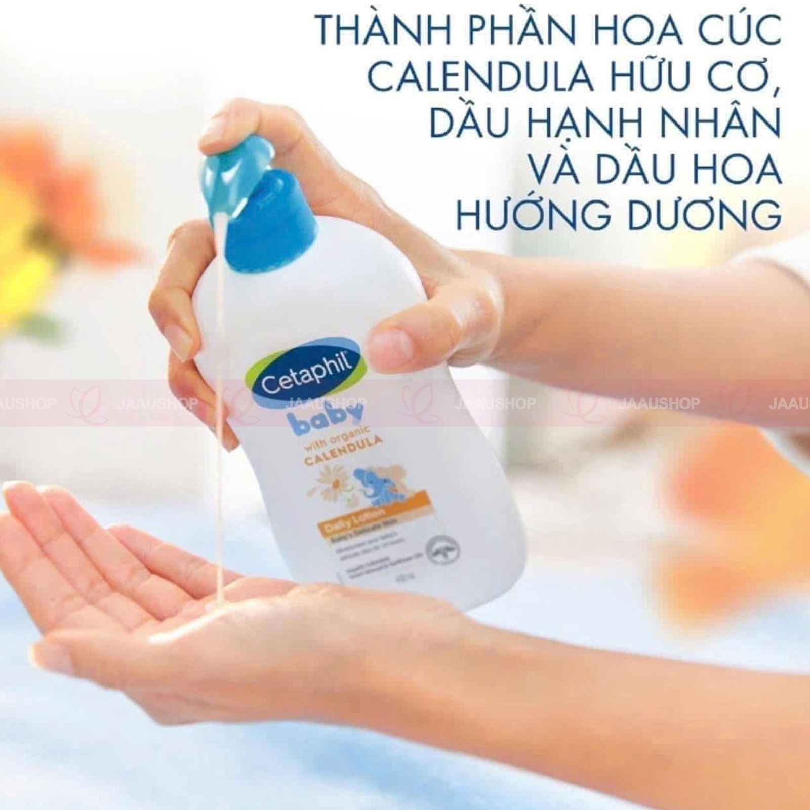 Sữa tắm gội cho bé Cetaphil Baby hoa cúc Calendula Đức 12