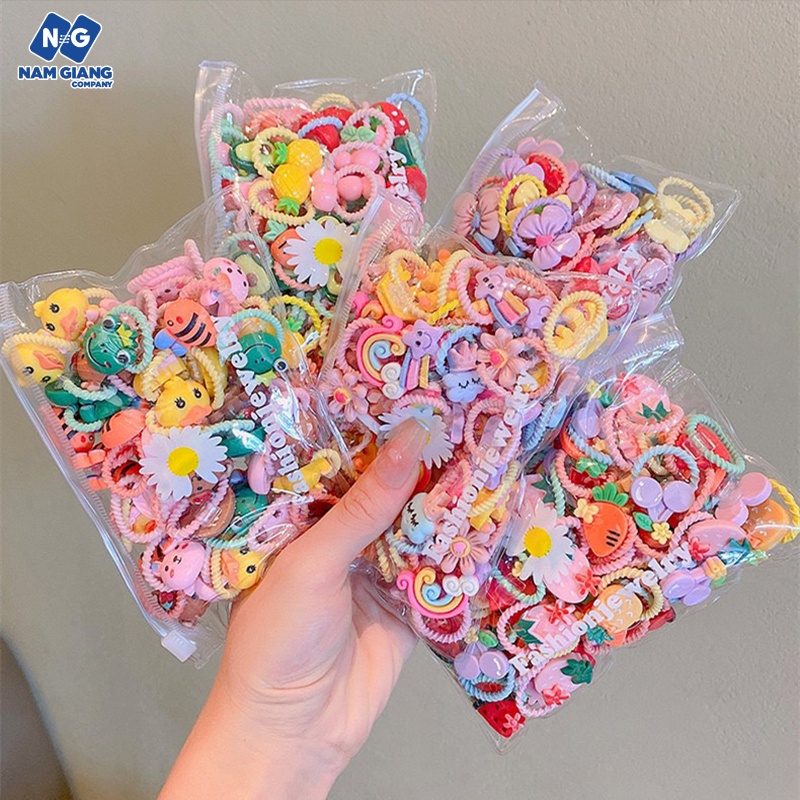 Scrunchies dây buộc tóc vải lụa nhũ | Shopee Việt Nam