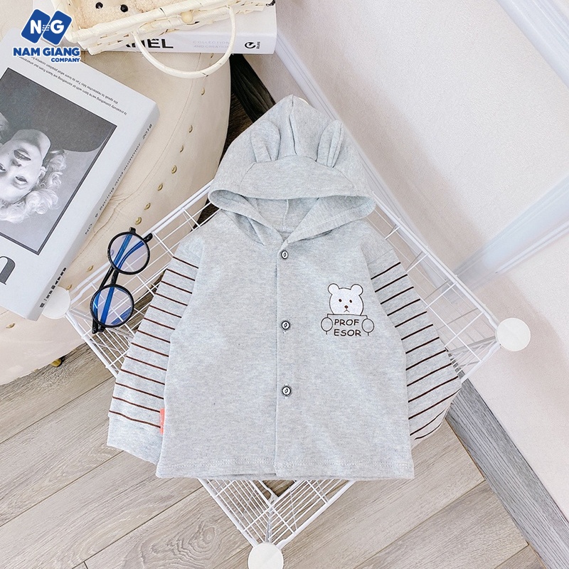 Áo nỉ màu Minh đức cho bé có mũ tai thỏ