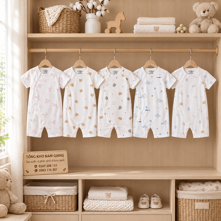 Body sơ sinh cộc tay thun lạnh VTKids VTBODY19
