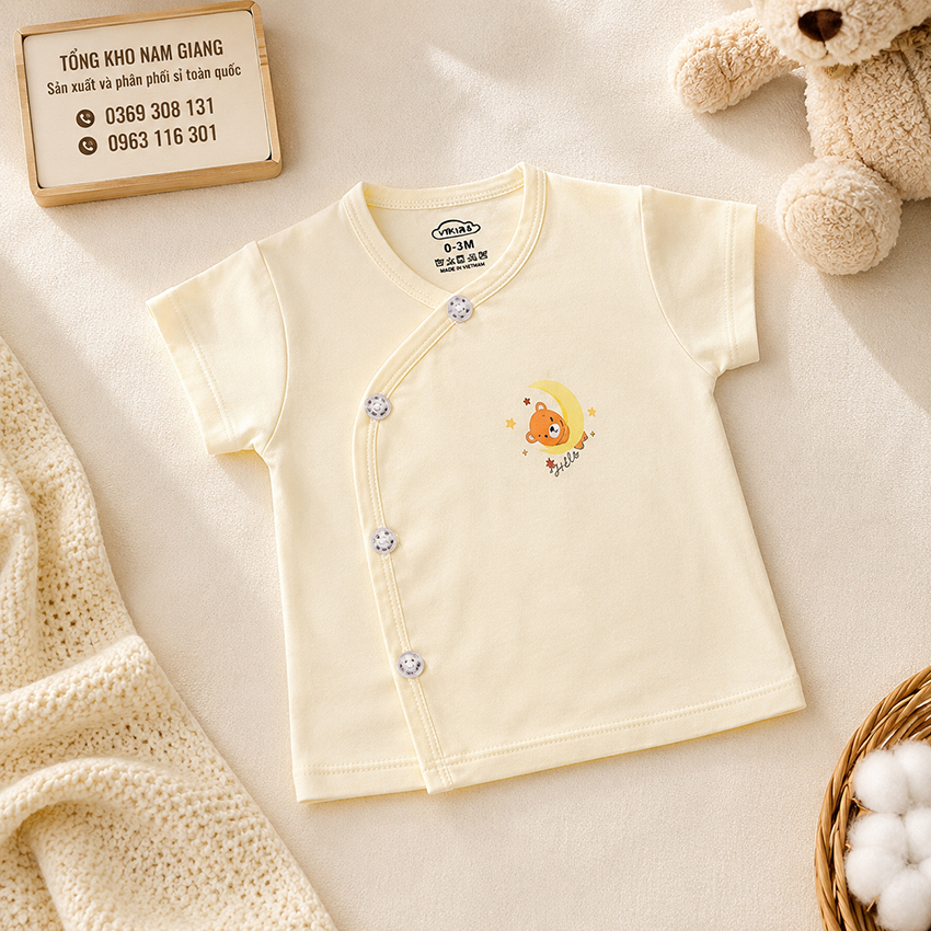 Áo cộc sơ sinh thun lạnh VTKids VTAC2