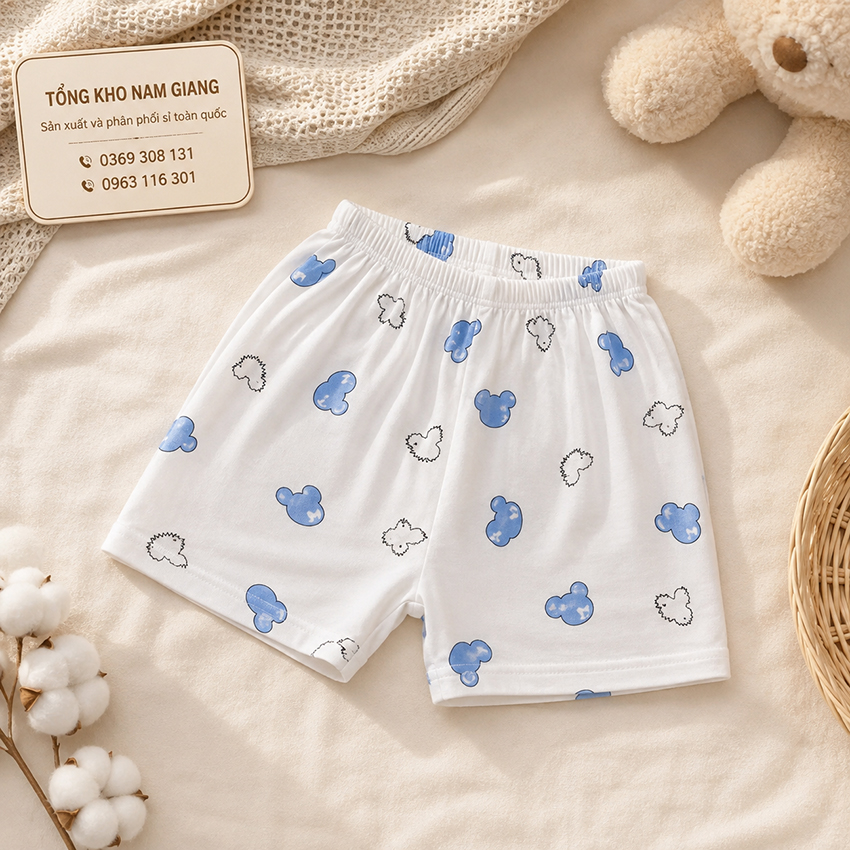 Quần đùi sơ sinh thun lạnh VTkids VTQ5