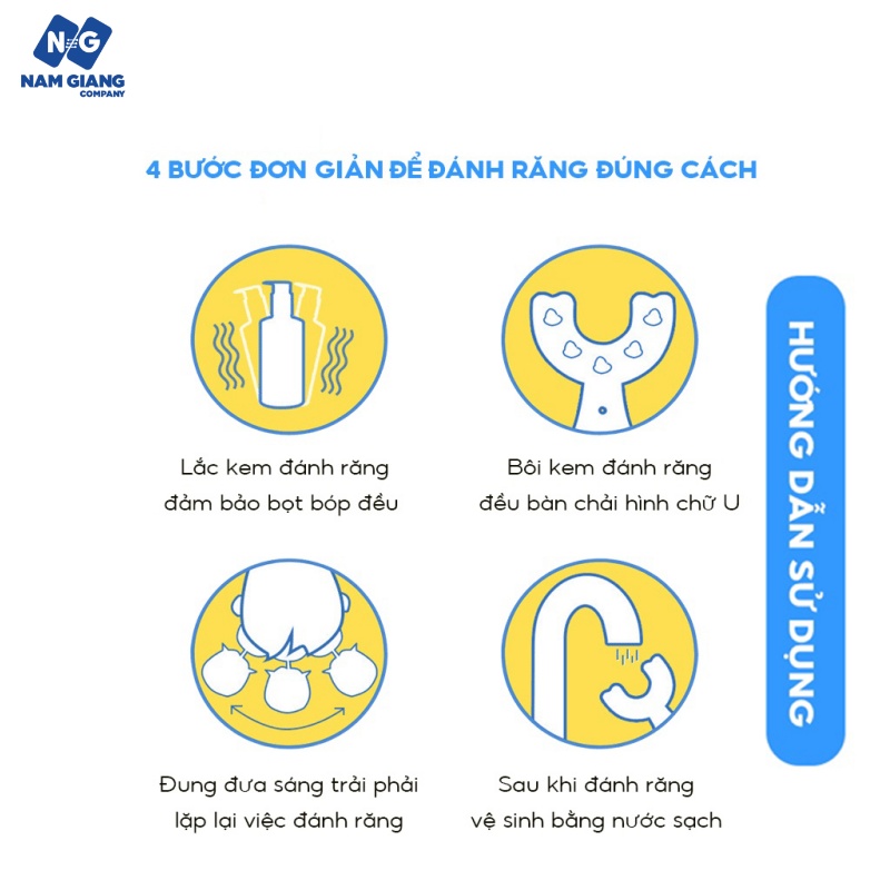 Bàn chải đánh răng silicon hình chữ U