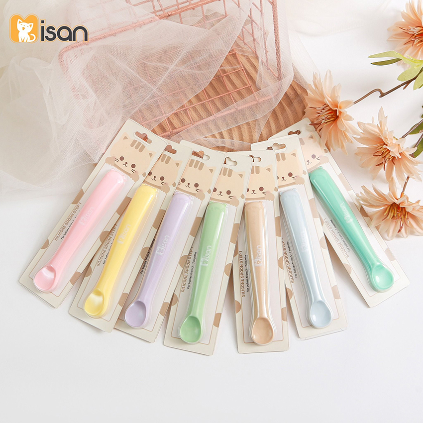 Thìa ăn dặm silicon Misan cho bé (3-7m)
