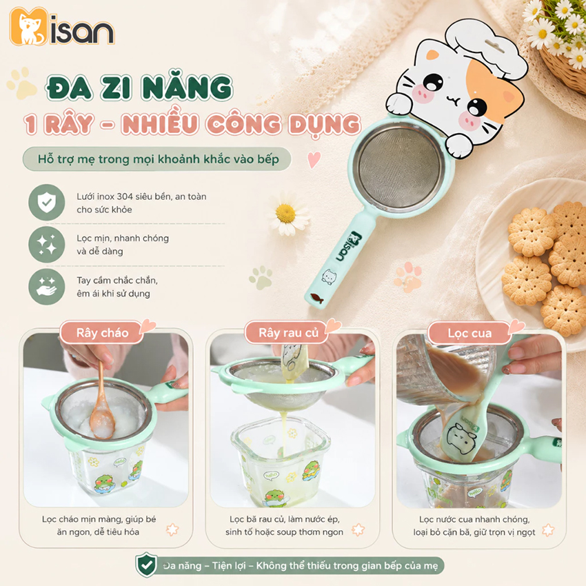 Rây lọc cháo inox 304 Misan