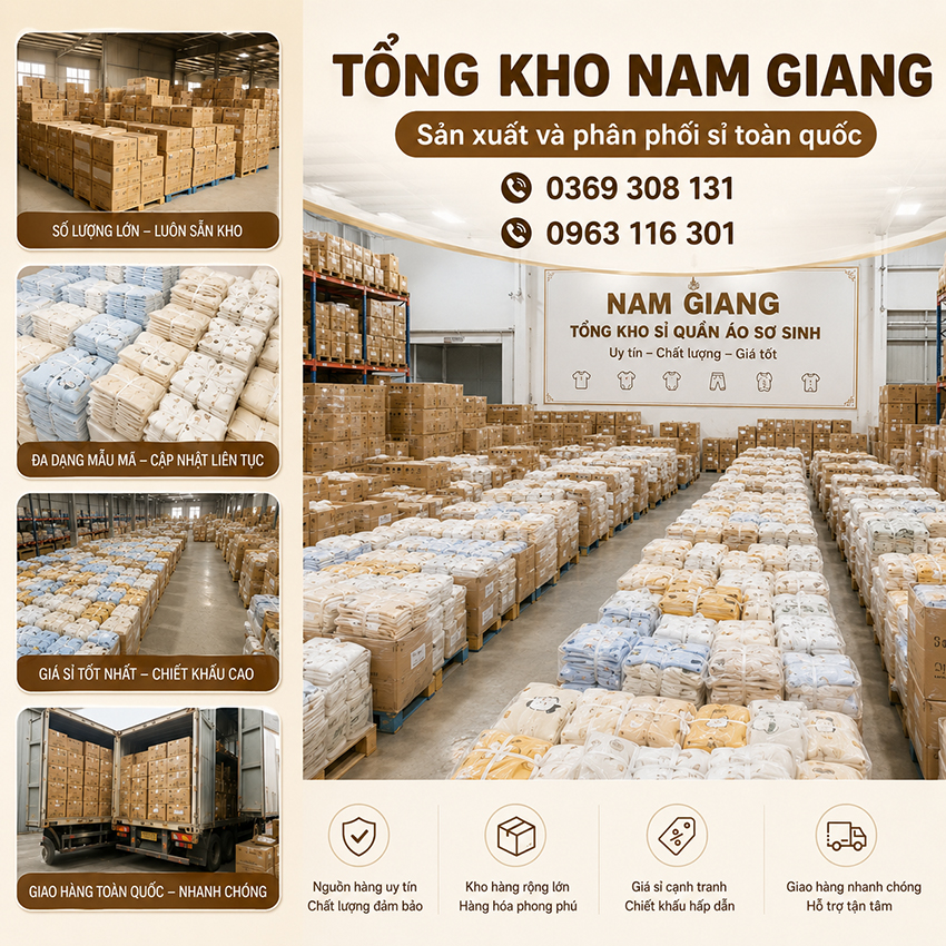 Quần đùi sơ sinh thun lạnh VTKids VTQ1
