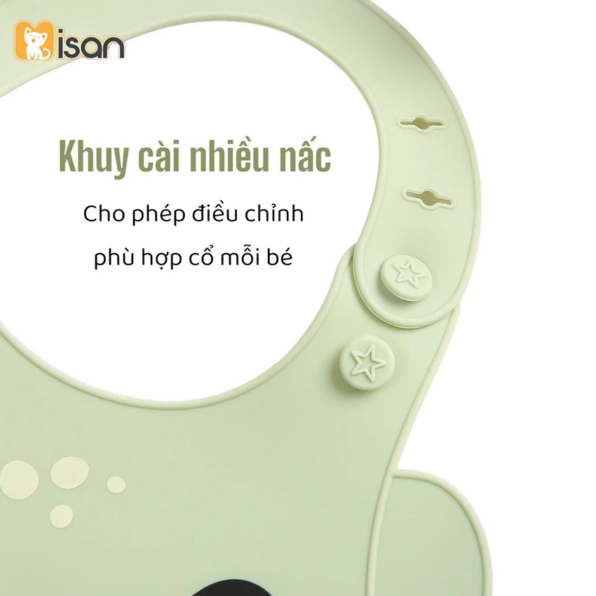 Yếm ăn dặm silicon Misan hình thú