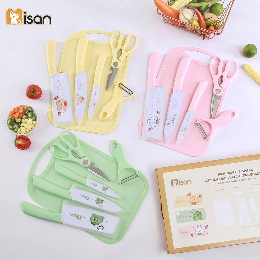 Bộ dao thớt chế biến Misan 7 chi tiết