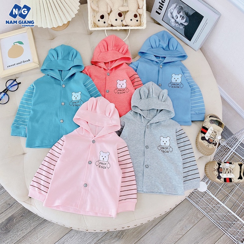 Áo nỉ màu Minh đức cho bé có mũ tai thỏ