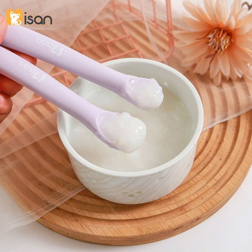 Sét thìa ăn dặm silicon Misan 2 giai đoạn