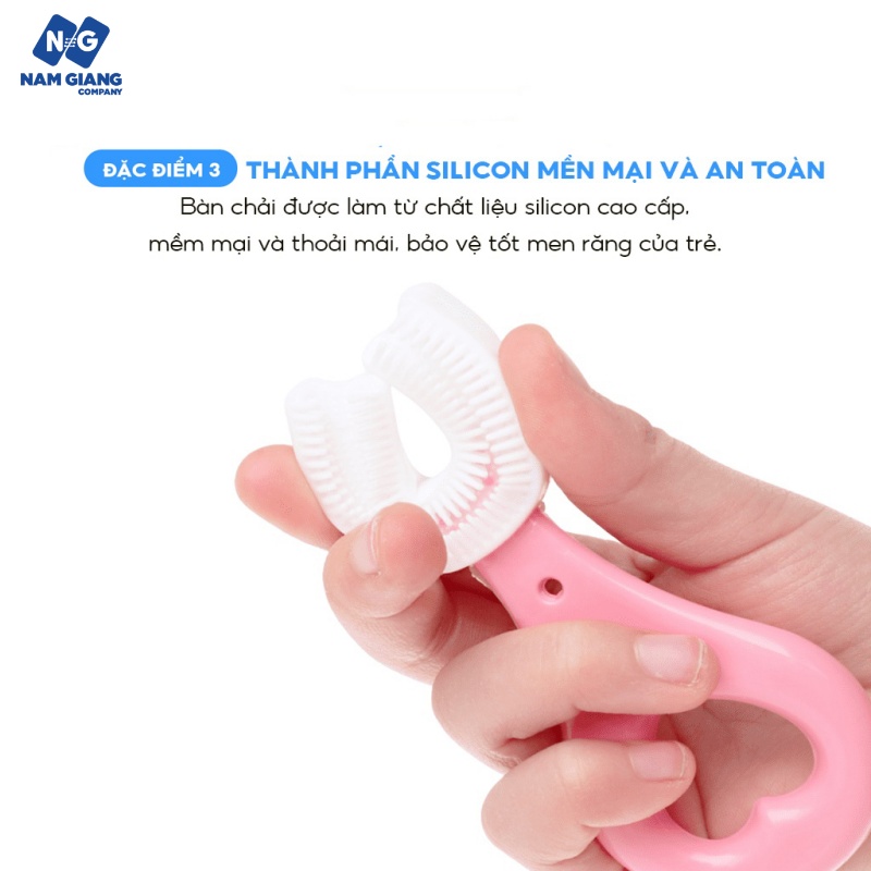 Bàn chải đánh răng silicon hình chữ U