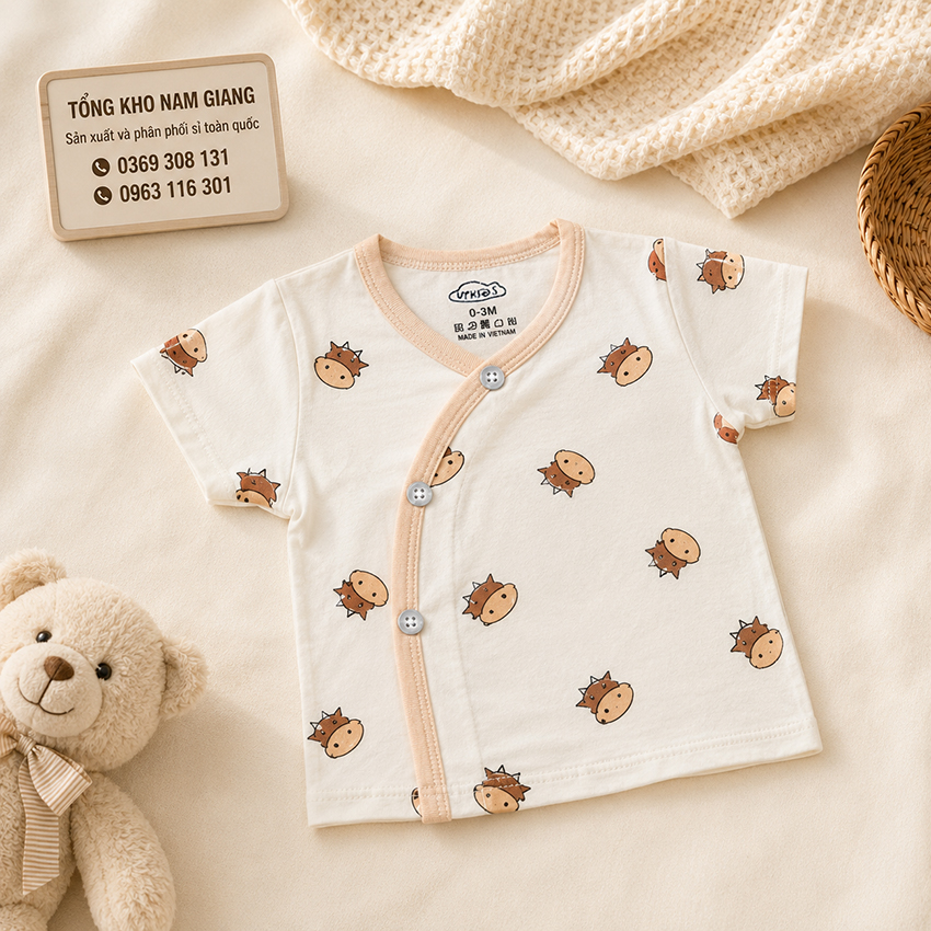 Áo cộc sơ sinh thun lạnh VTKids VTAC4