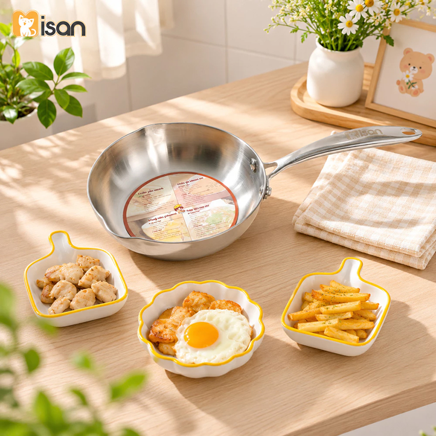 Chảo inox chống dính Misan 16cm