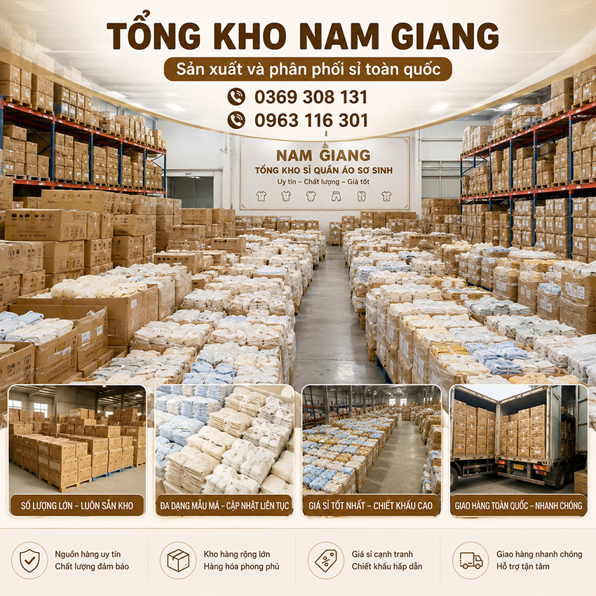 Quần đùi sơ sinh thun lạnh VTkids VTQ8