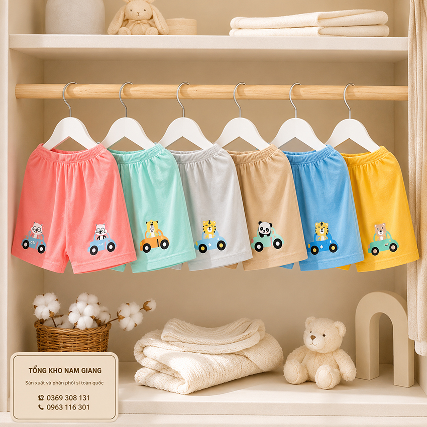 Quần đùi sơ sinh thun lạnh VTkids VTQ6