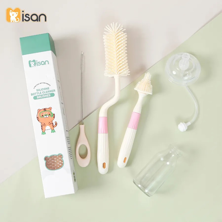 Cọ bình sữa silicon Misan 3 chi tiết