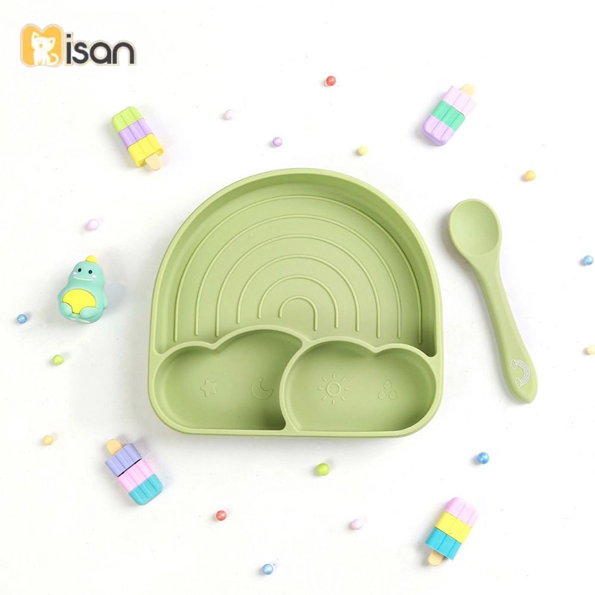 Khay ăn dặm silicon Misan 3 ngăn