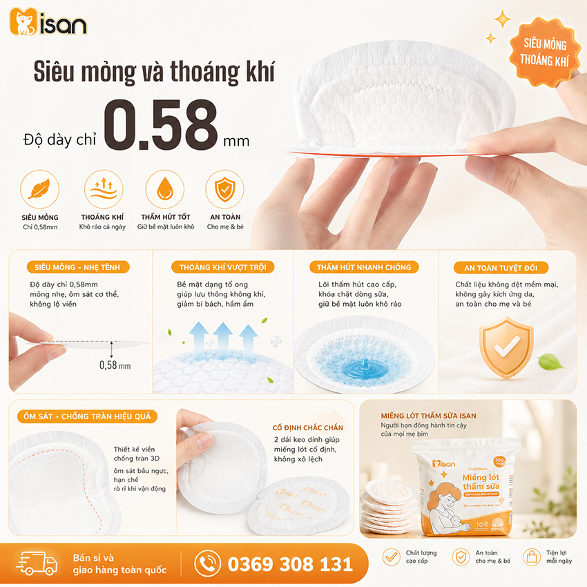 Miếng lót thấm sữa Misan 100 miếng