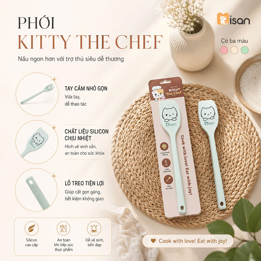Phới dẹt trộn bột silicon Misan