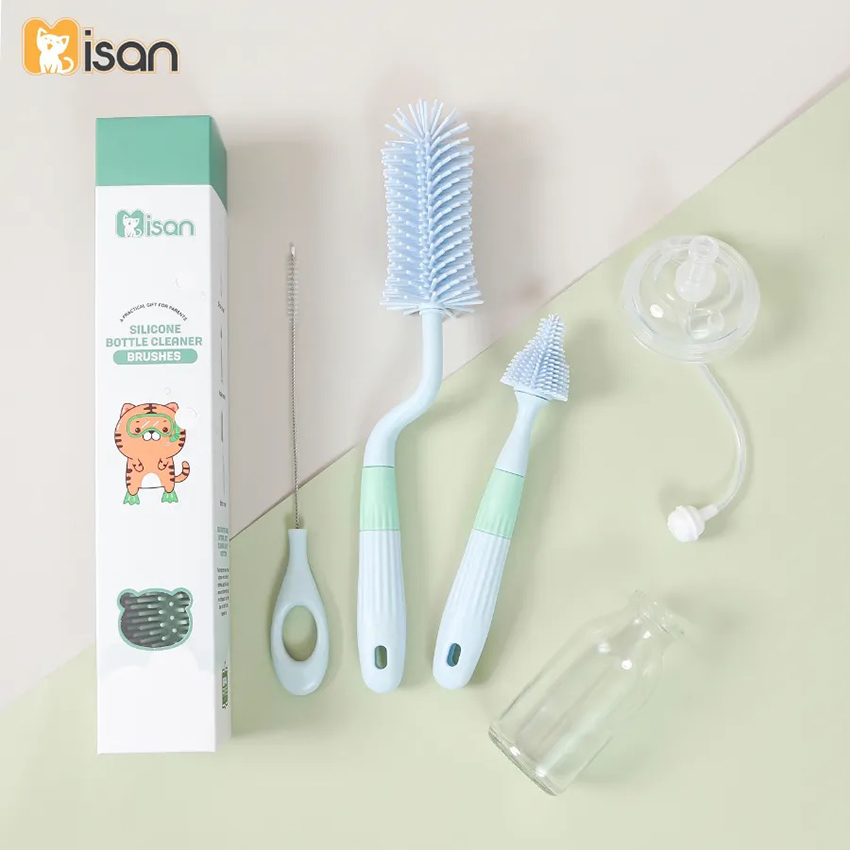 Cọ bình sữa silicon Misan 3 chi tiết