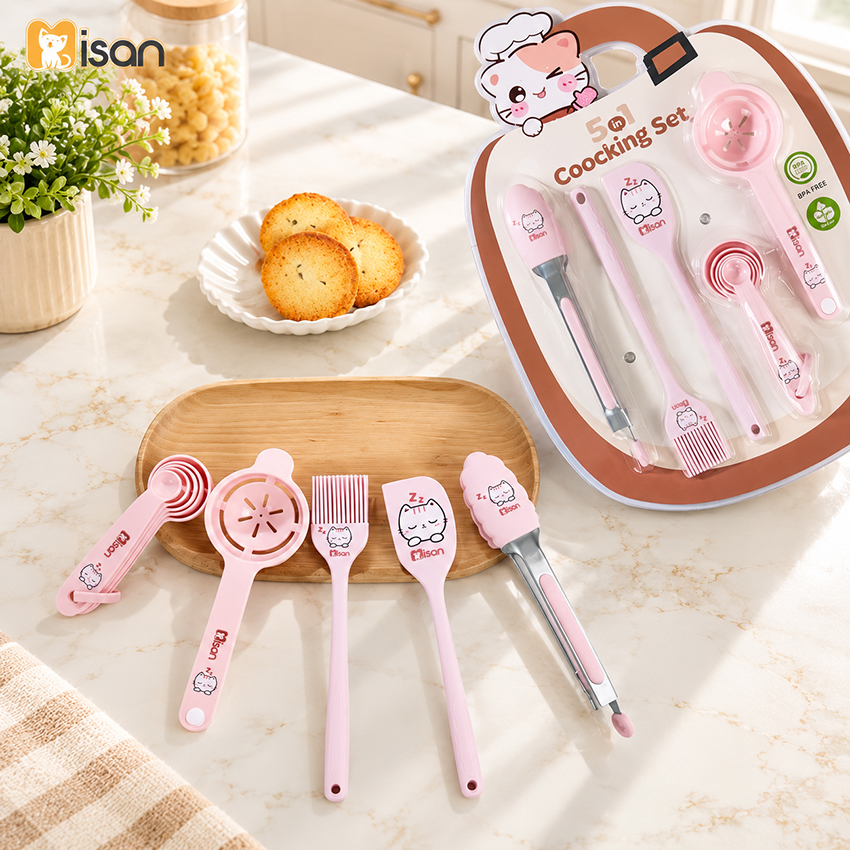 Bộ dụng cụ chế biến ăn dặm Misan 5in1
