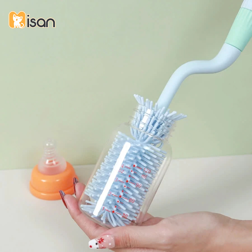 Cọ bình sữa silicon Misan 4 chi tiết (có đế)