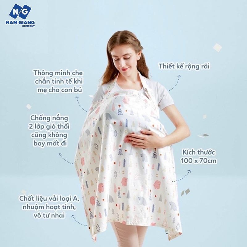 Áo choàng, khăn choàng cho bé bú