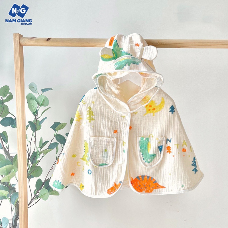 Áo choàng xô muslin tắm, đi chơi chống giọt bắn