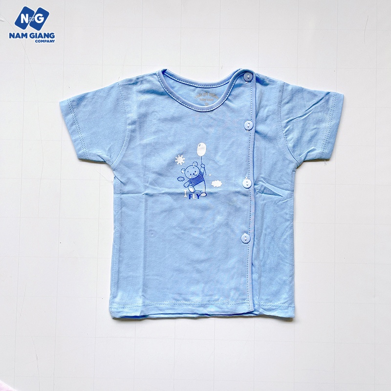 Áo cộc sơ sinh cài lệch màu Thái Hà Thịnh B1