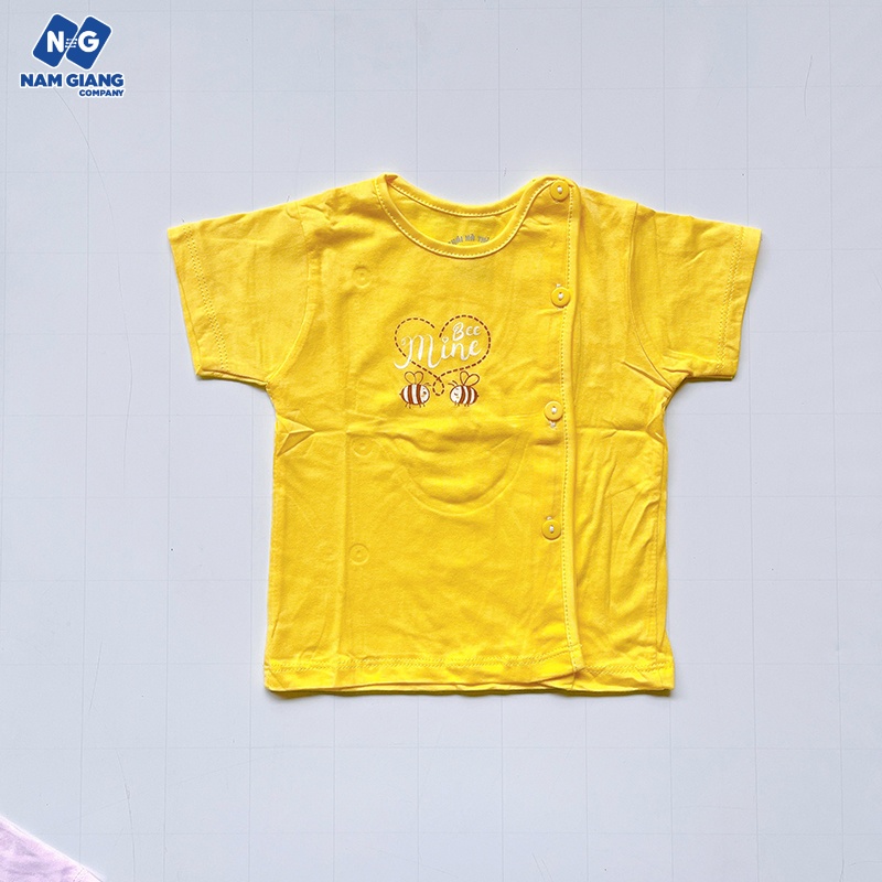 Áo cộc sơ sinh cài lệch màu Thái Hà Thịnh B1