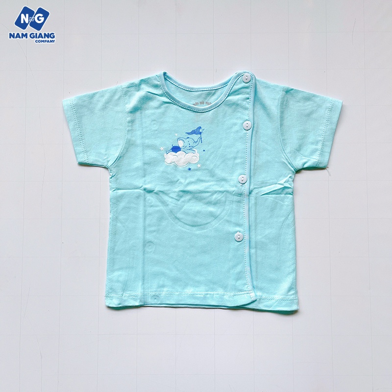 Áo cộc sơ sinh cài lệch màu Thái Hà Thịnh B1