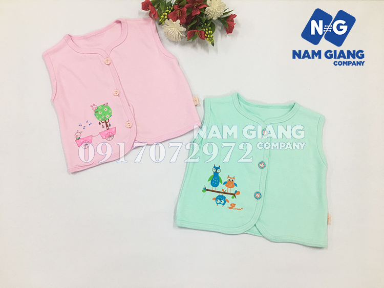 Áo gile nỉ MINTU cho bé sơ sinh