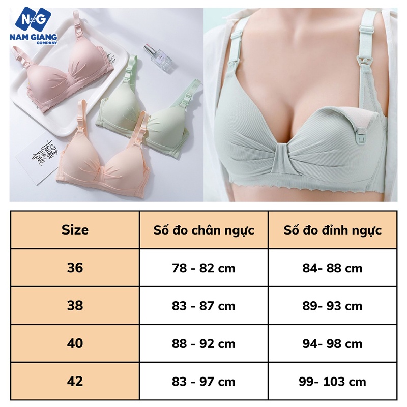 Áo ngực cho con bú định hình mẫu tăm nơ