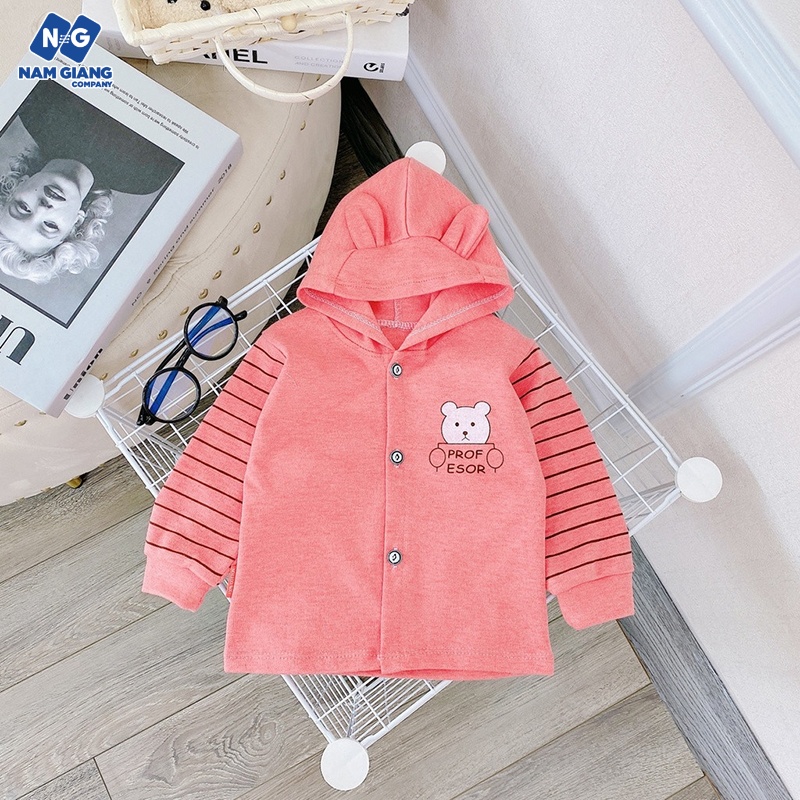 Áo nỉ màu Minh đức cho bé có mũ tai thỏ