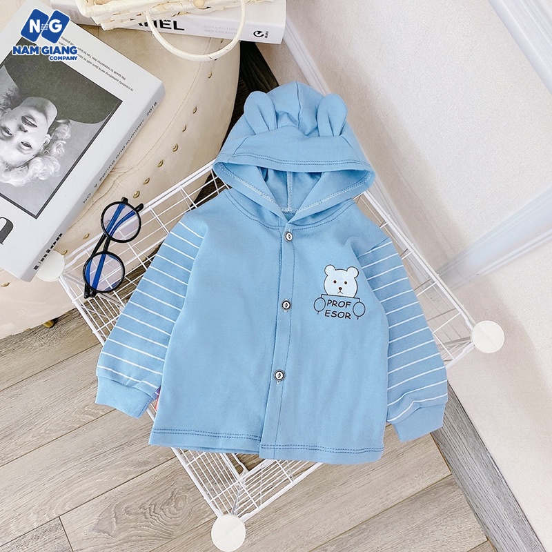 Áo nỉ màu Minh đức cho bé có mũ tai thỏ