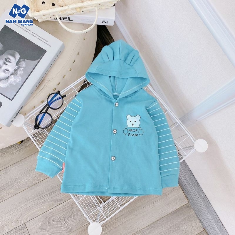 Áo nỉ màu Minh đức cho bé có mũ tai thỏ