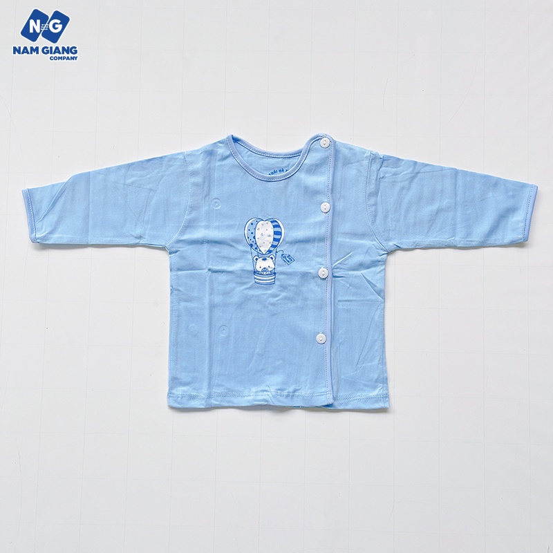 Áo sơ sinh dài tay cài lệch Thái Hà Thịnh B1
