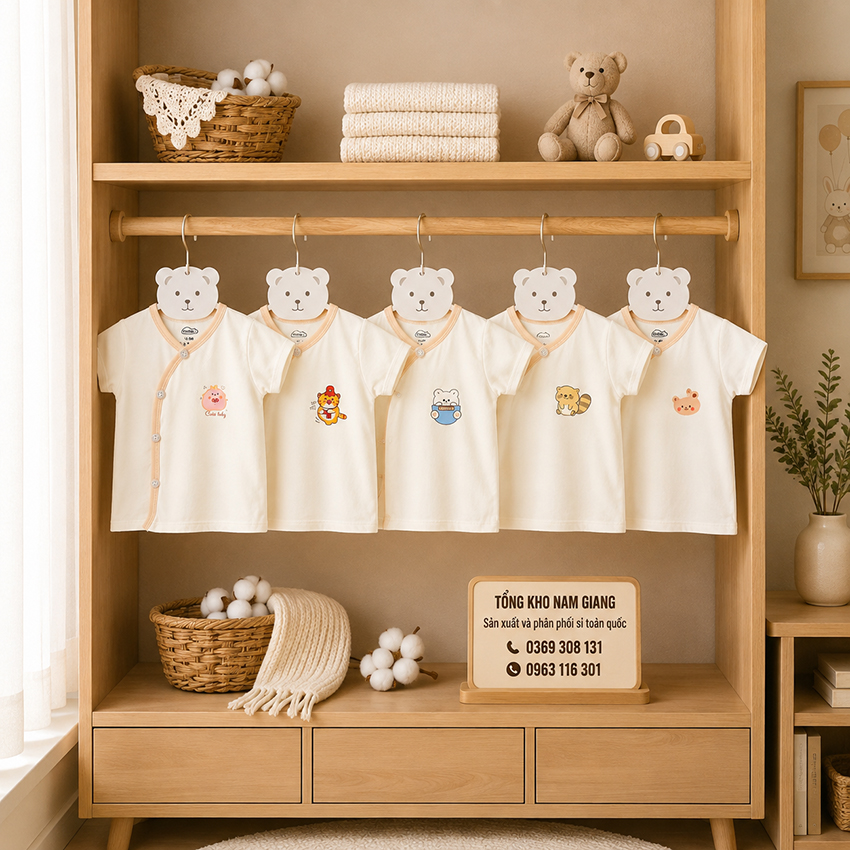 Áo cộc sơ sinh thun lạnh VTKids VTAC3