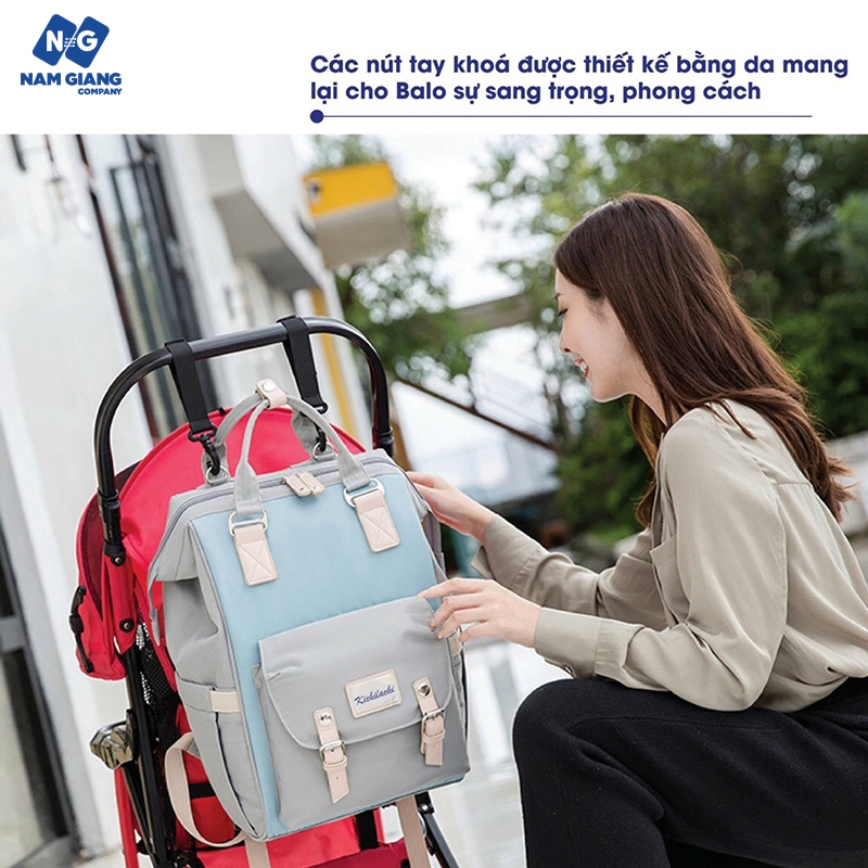 Balo bỉm sữa giữ nhiệt KICHILACHI