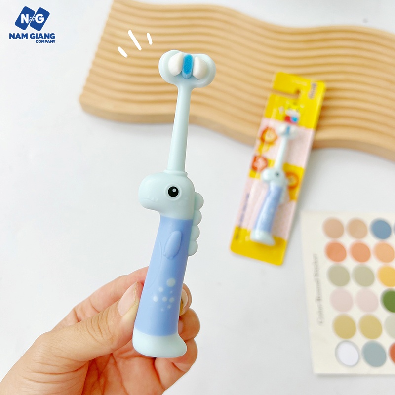 Bàn chải đánh răng 3 mặt KICHI khủng long