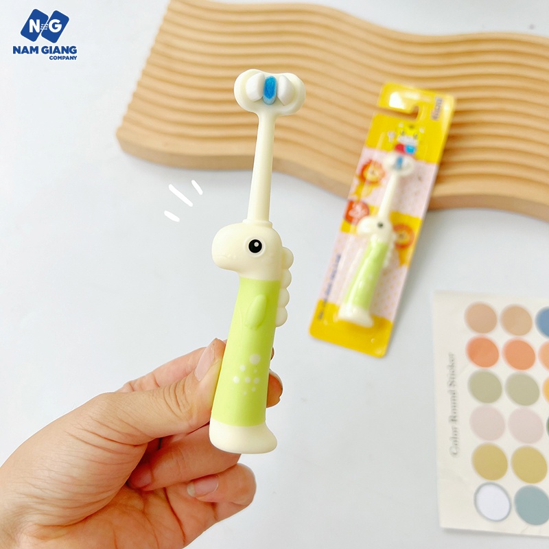 Bàn chải đánh răng 3 mặt KICHI khủng long