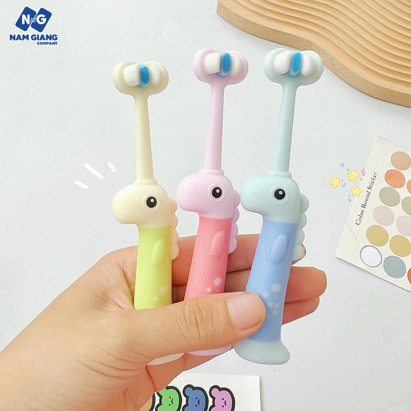 Bàn chải đánh răng 3 mặt KICHI khủng long
