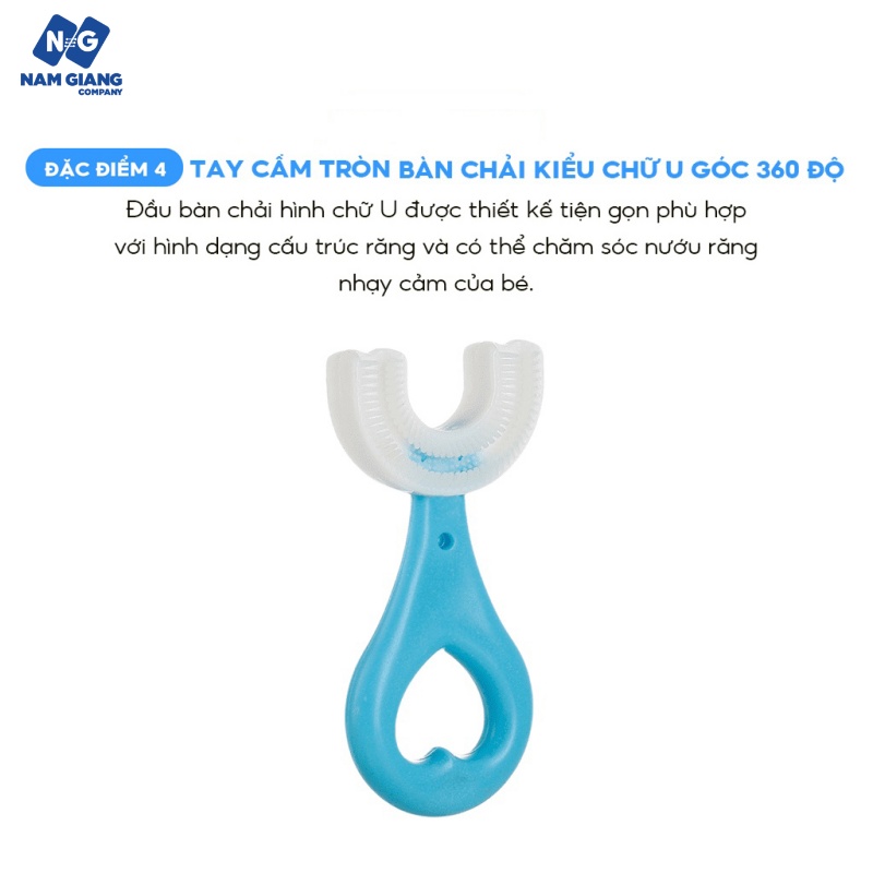 Bàn chải đánh răng silicon hình chữ U
